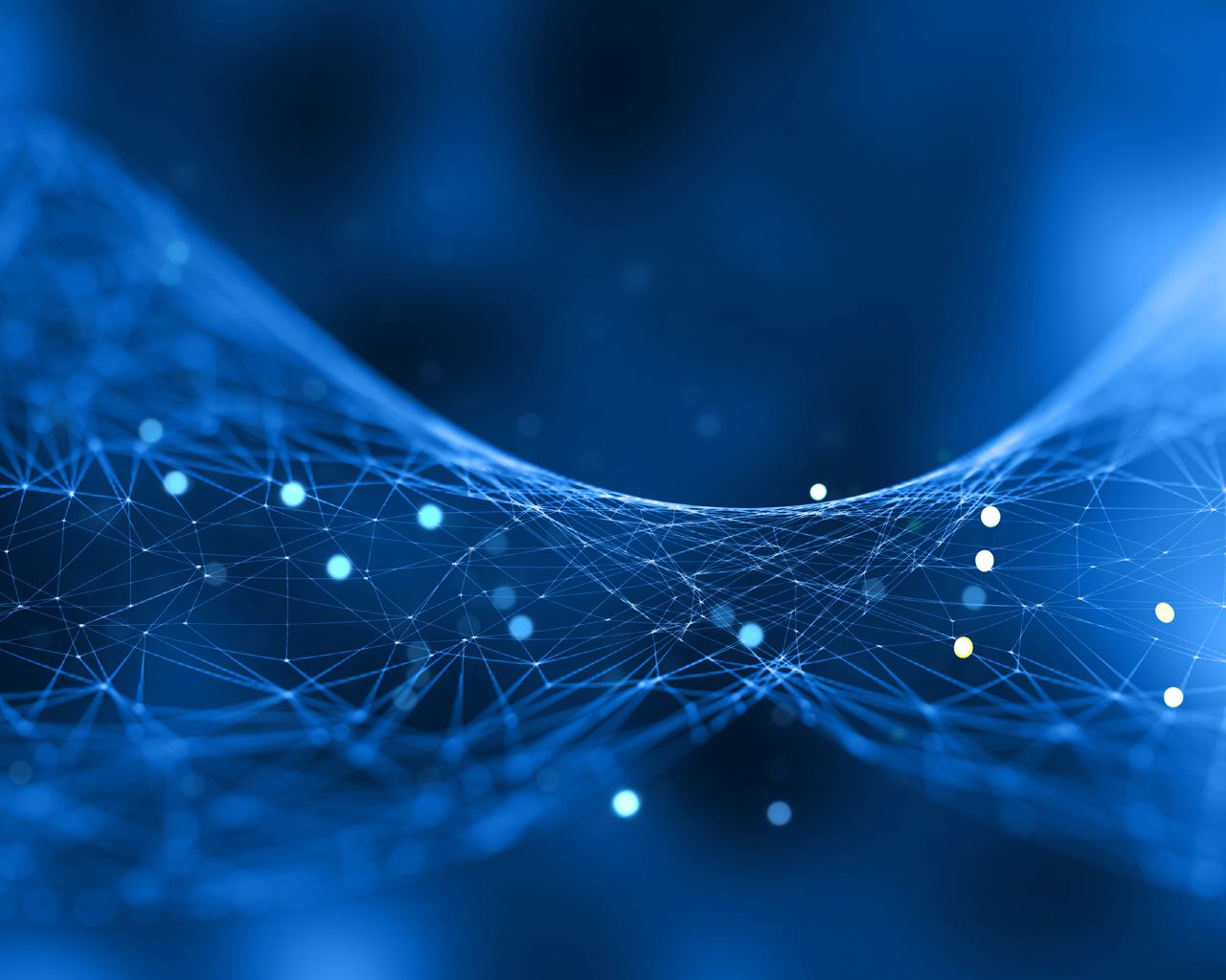 Abstract network of connected data points
