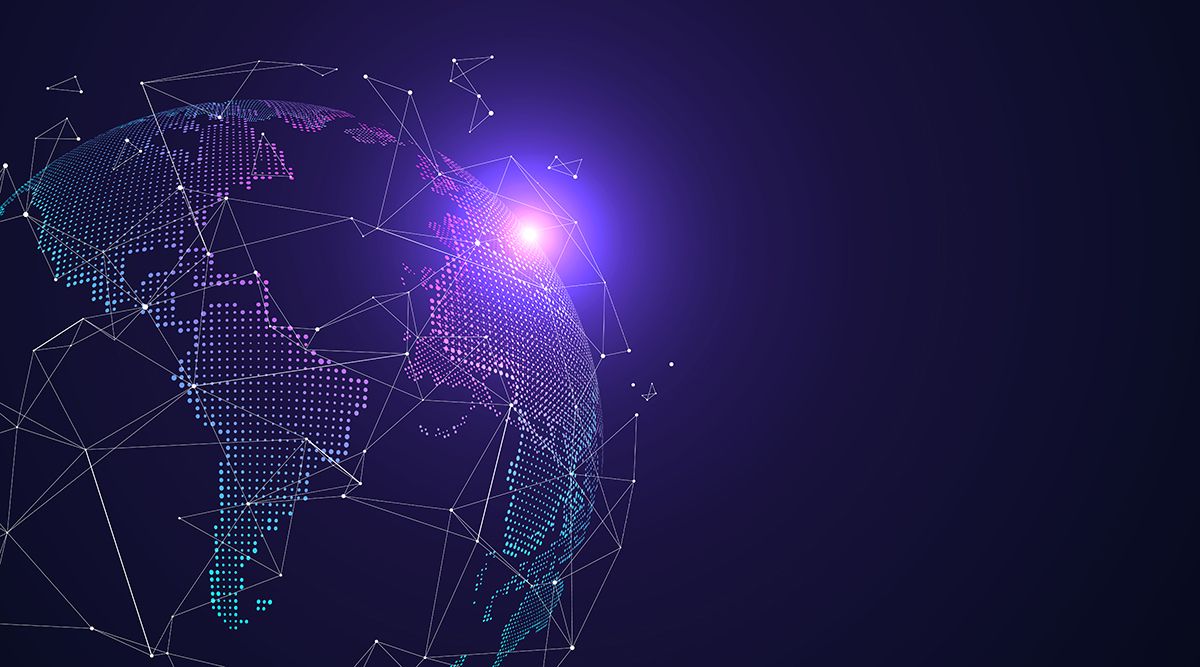 IIoT digital network globe